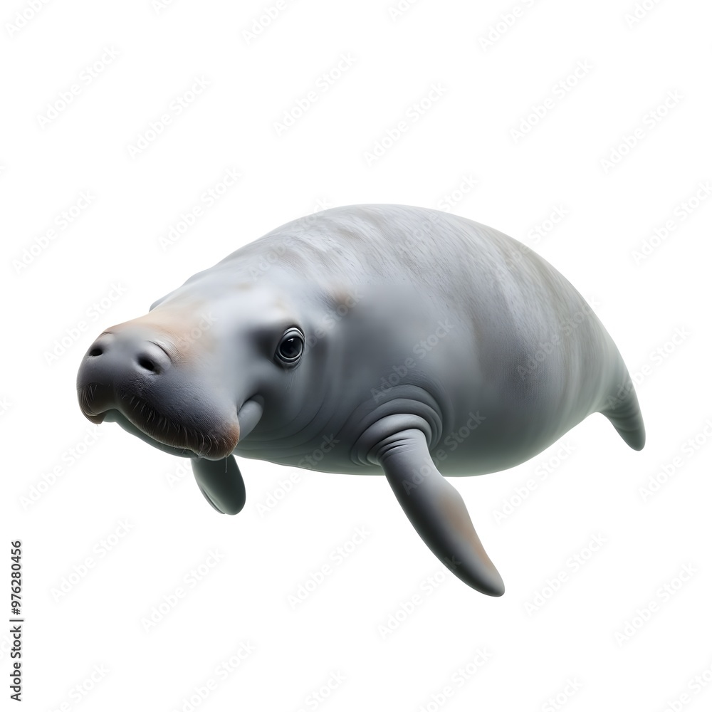 Fototapeta premium manatee on white background