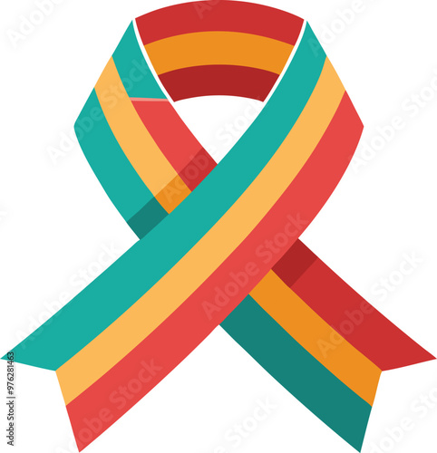 cancer ribbon on a white background illustration design
