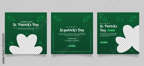 St.patrick's Day social media post template design