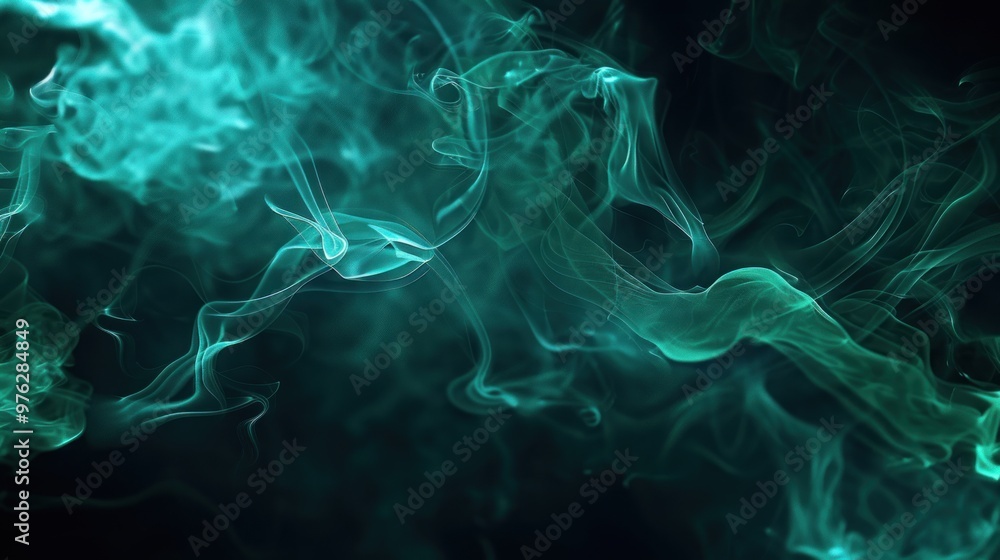 Abstract Swirling Green Smoke Abstract Swirling Green Smoke