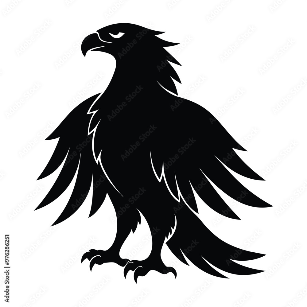 Obraz premium Eagle silhouette vector