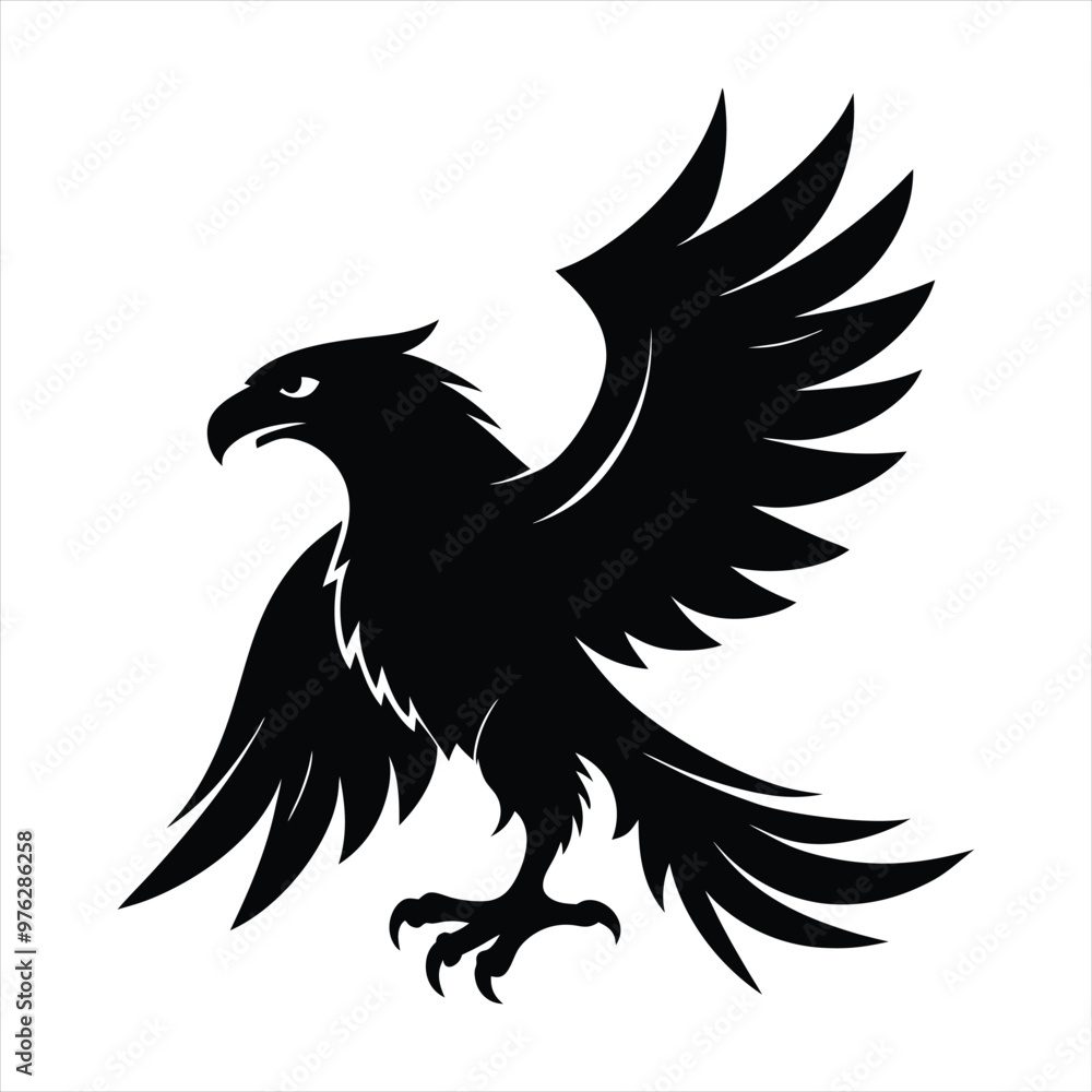Fototapeta premium Eagle silhouette vector