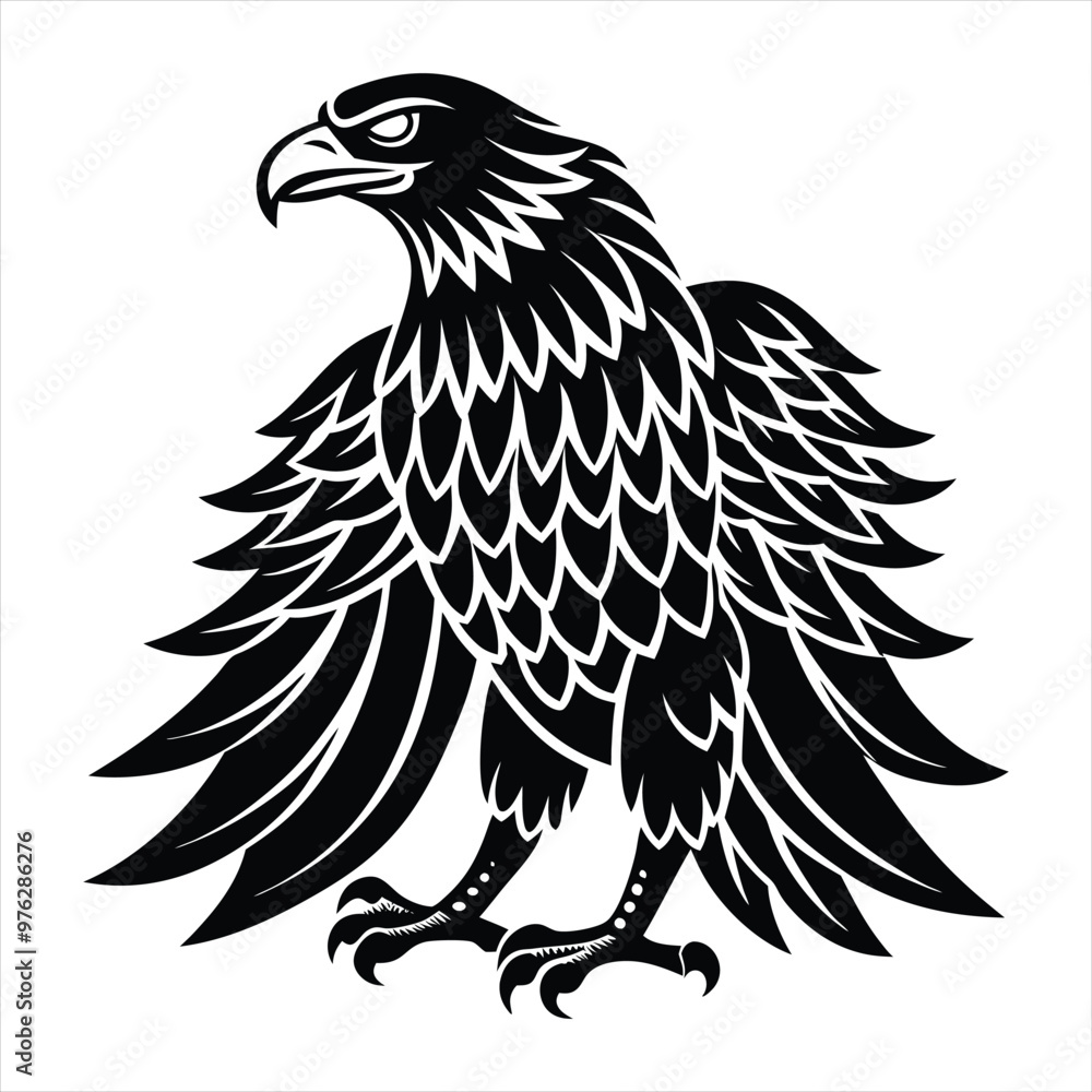 Fototapeta premium Eagle silhouette vector