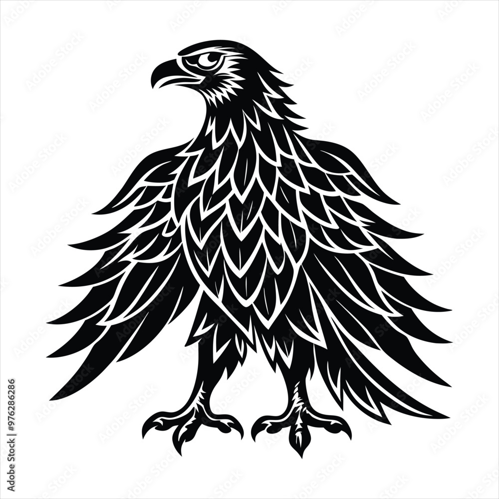 Obraz premium Eagle silhouette vector