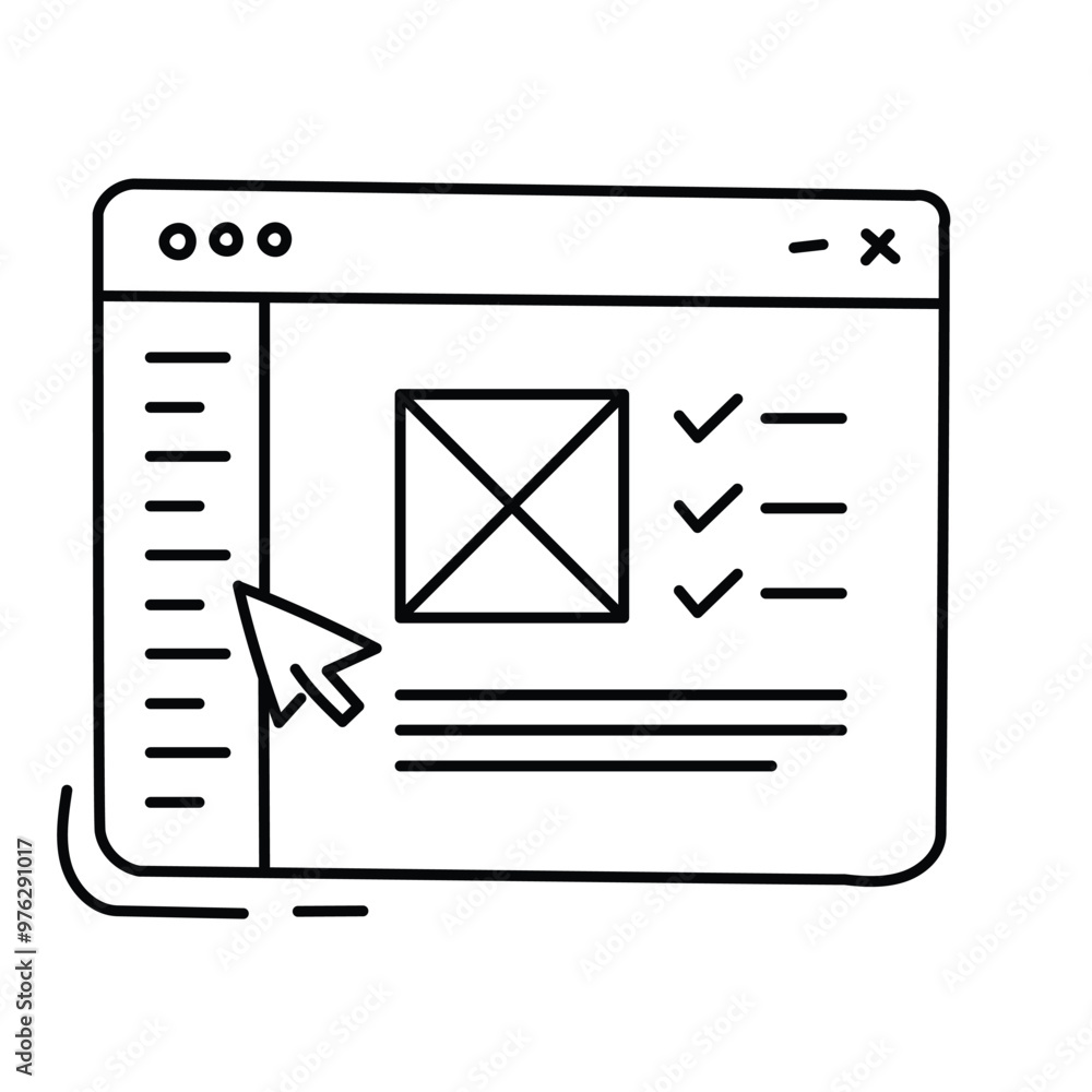 Sidebar Icon Design. Representing Website. Layout. Navigation. Design. Vector icon. Sidebar Icon Design. Representing Website. Layout. Navigation. Design. Vector icon.