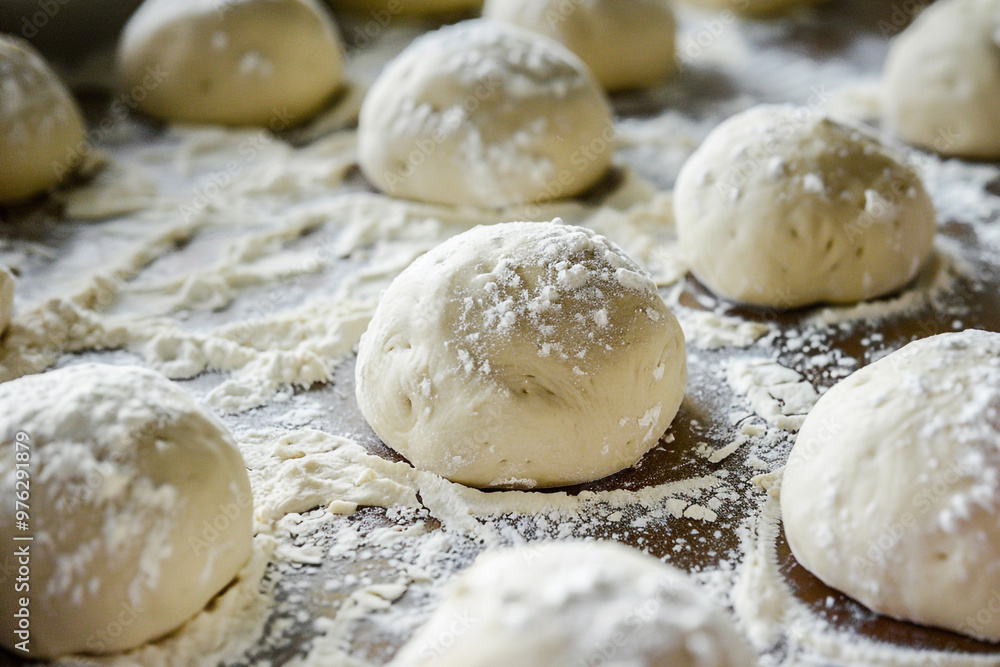Baking in progress dough shaped and ready for the oven