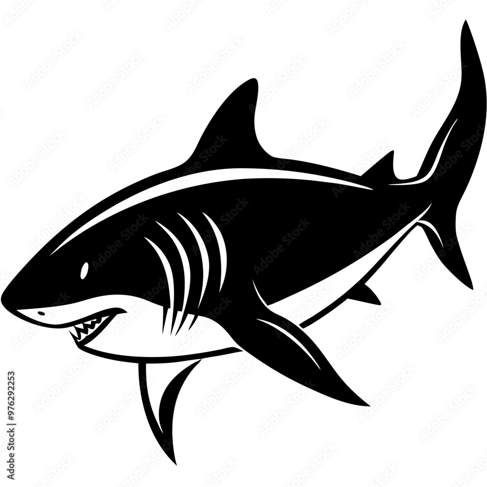 Obraz premium shark isolated on white