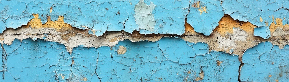 A heavily cracked blue-painted concrete wall, with layers of paint peeling off in irregular patterns, exposing the rough beton beneath, creating a raw and gritty urban texture. A heavily cracked blue-painted concrete wall, with layers of paint peeling off in irregular patterns, exposing the rough beton beneath, creating a raw and gritty urban texture.