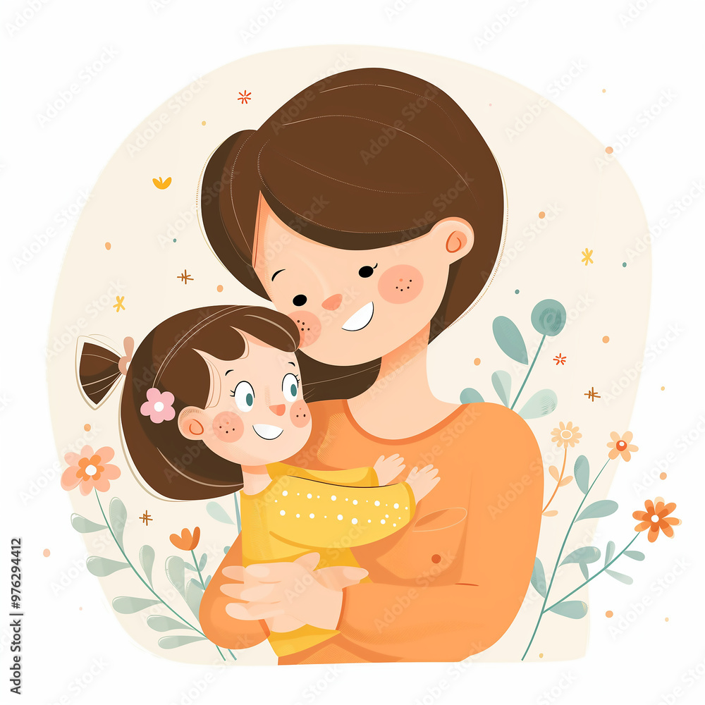A woman is holding a child in her arms A woman is holding a child in her arms