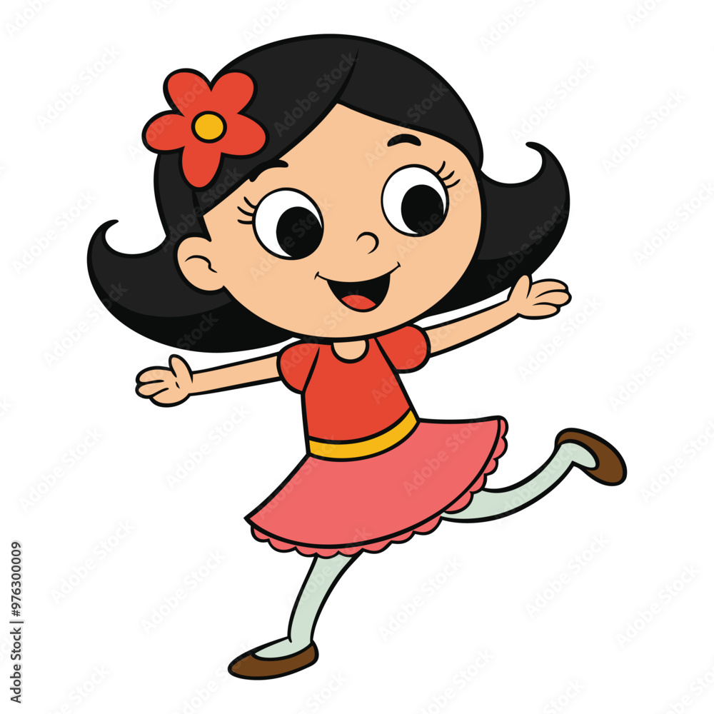 Beautiful cute little girl dancing Beautiful cute little girl dancing