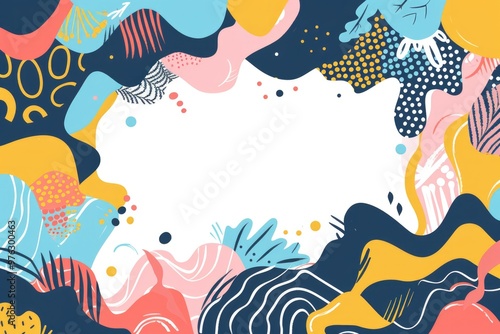 A colorful abstract background with a blank space in the middle