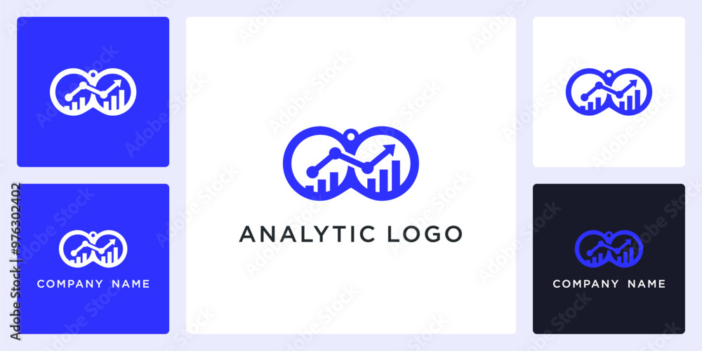 Vector of analytics icon and logo design template Vector of analytics icon and logo design template