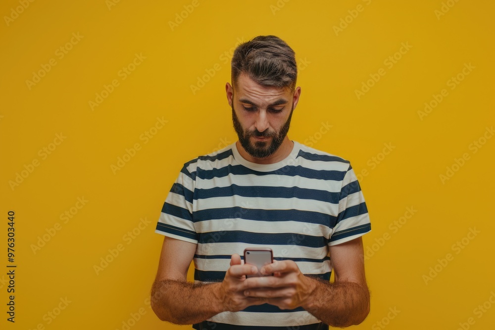 A person looks at their mobile device, A person looks at their mobile device,