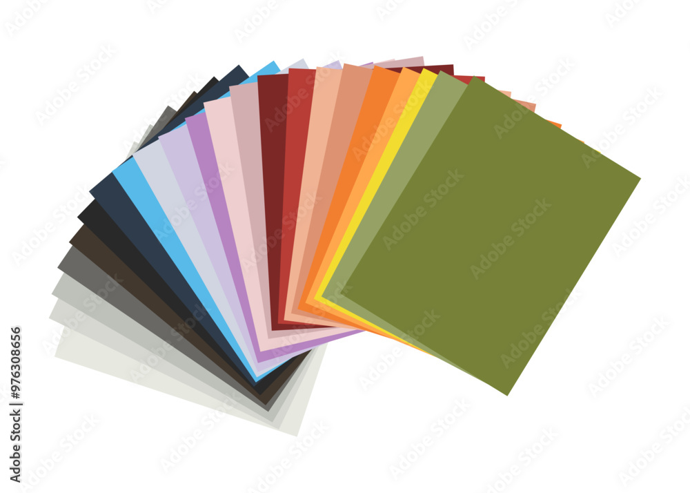 Colourfull paper sheets isolated on white. Colourfull paper sheets isolated on white.