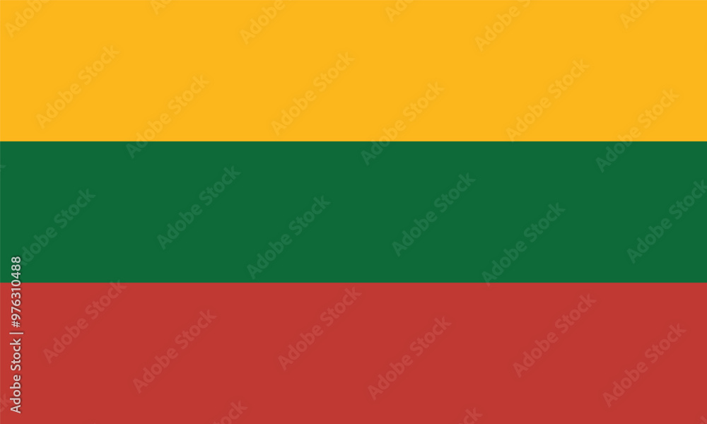 Lithuania National official Flag in standard colors and correct proportions vector illustration isolated editable for national day celebration on 11 March, 26 February, posters, banners, flyers, web Lithuania National official Flag in standard colors and correct proportions vector illustration isolated editable for national day celebration on 11 March, 26 February, posters, banners, flyers, web