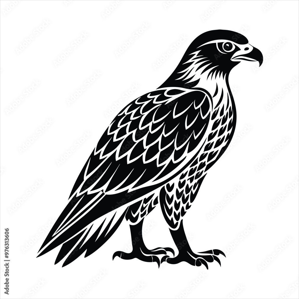 Fototapeta premium Hawk silhouette vector