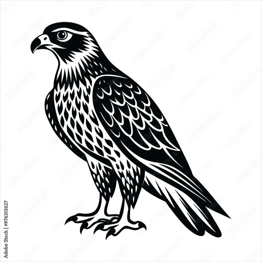 Fototapeta premium Hawk silhouette vector