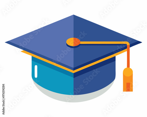 Graduation hat icon, logo vector illustration on a white background