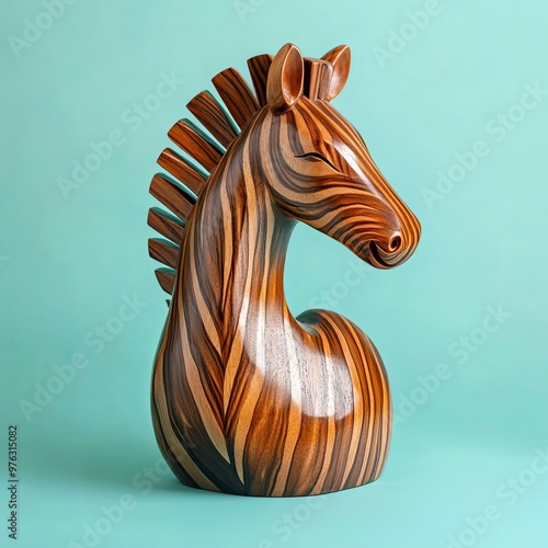 zebra wood sculpture