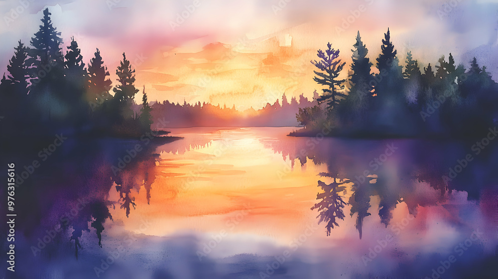 Serene watercolor depiction of a misty mountain range at dawn, with soft pastel colors blending together and wisps of fog drifting between the peaks and valleys Serene watercolor depiction of a misty mountain range at dawn, with soft pastel colors blending together and wisps of fog drifting between the peaks and valleys
