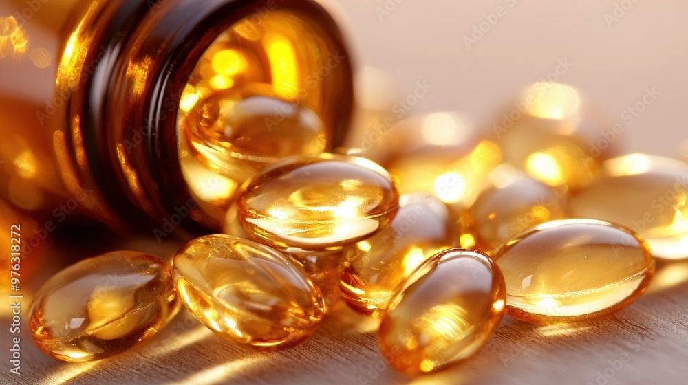 a vitamin bottle and droplets on a table a vitamin bottle and droplets on a table