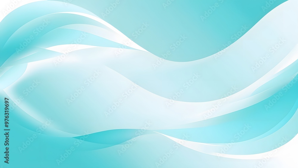 Fototapeta premium Abstract blue wave design with flowing lines and a textured background.