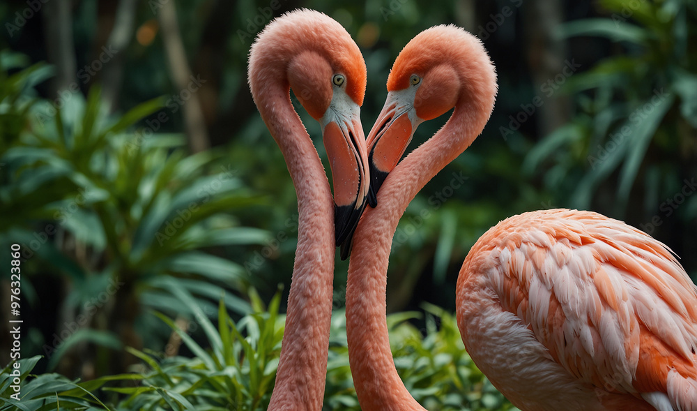 Obraz premium flamingos with new look and style 