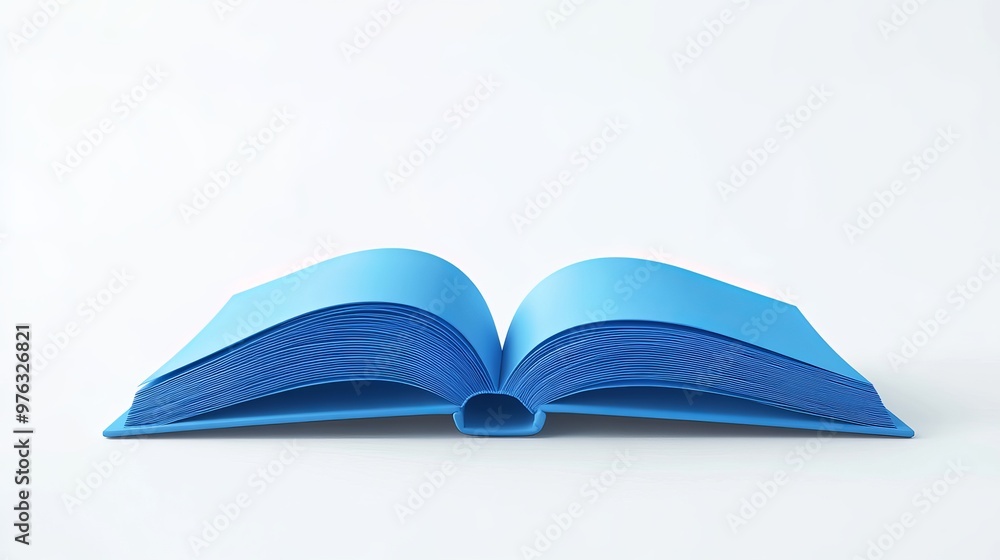 3D rendering illustration of a blue open book icon isolated on a white background 3D rendering illustration of a blue open book icon isolated on a white background