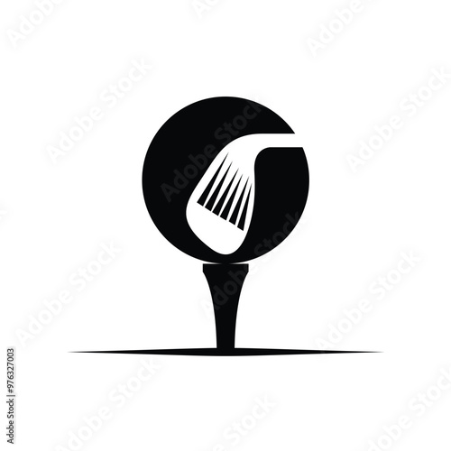 Golf ball logo design vector 