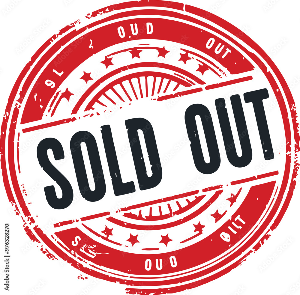 Monochrome Cosmonaut Sold Out Red Color Rubber Stamp Used For Emblems, Badges And Levels Monochrome Cosmonaut Sold Out Red Color Rubber Stamp Used For Emblems, Badges And Levels