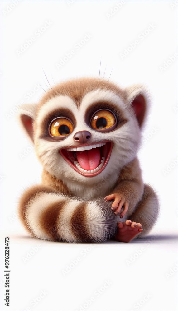 Fototapeta premium 3D lachender Loris
