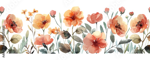 Watercolor floral illustration.. vector simple illustration