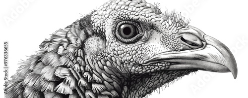 gobbler Engraving style. Simple pencil drawing. vector simple illustration