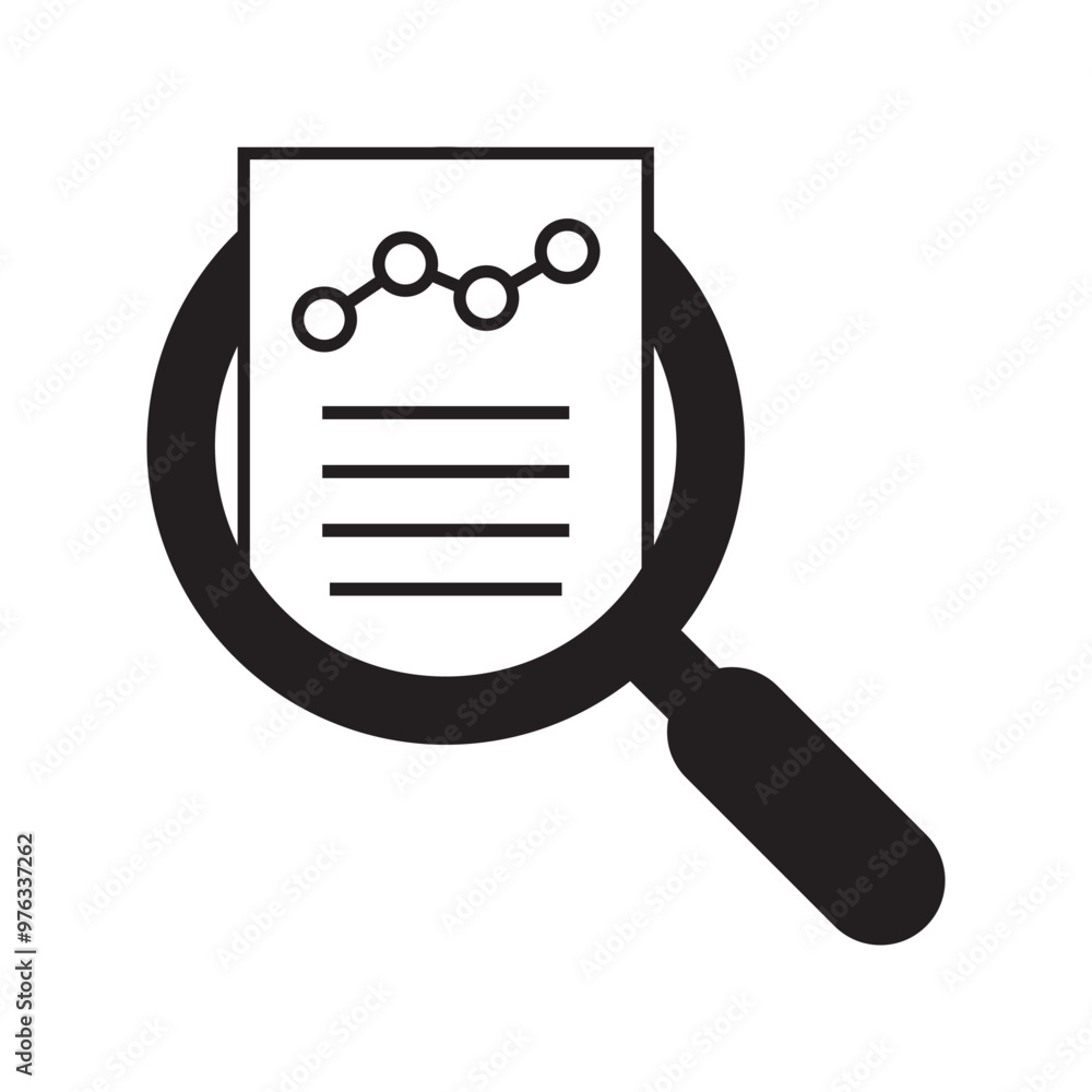 Audit and data analysis icon. Financial assessment icon. Audit and data analysis icon. Financial assessment icon.