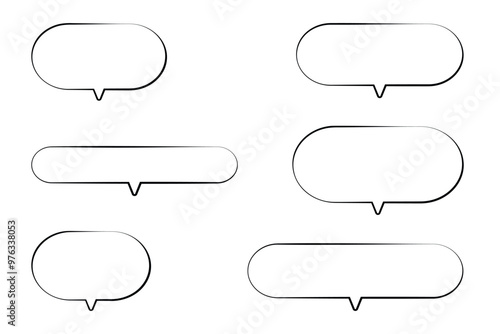 set of comic speech bubbles for chat