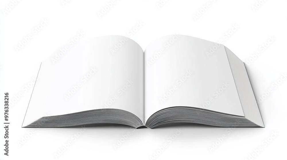 Realistic vector mockup of a standing 3D magazine with a blank white cover isolated on a white background Features a closed horizontal paperback book or catalog with a diminishing Realistic vector mockup of a standing 3D magazine with a blank white cover isolated on a white background Features a closed horizontal paperback book or catalog with a diminishing
