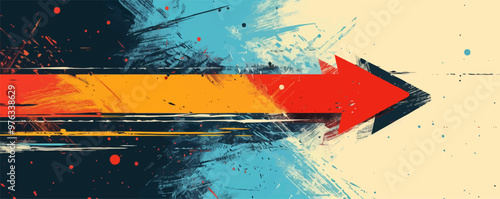 business arrow. vector simple illustration