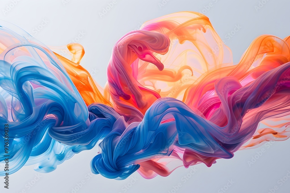 Vibrant Swirls of Colorful Fluid Art Vibrant Swirls of Colorful Fluid Art