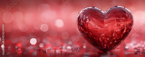 Sophisticated Cardiology and Health Care Concept with Panoramic Heart-Shaped Background for Healthcare Excellence photo