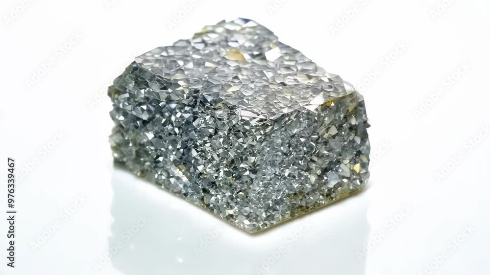 Shiny Silver Mineral Isolated on White Background
Shiny Silver Mineral Isolated on White Background