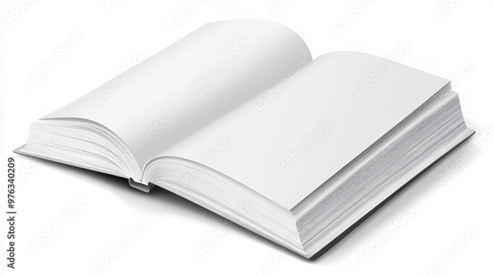 Vector illustration of a blank cover mockup for a magazine book booklet or brochure isolated on a white background Vector illustration of a blank cover mockup for a magazine book booklet or brochure isolated on a white background