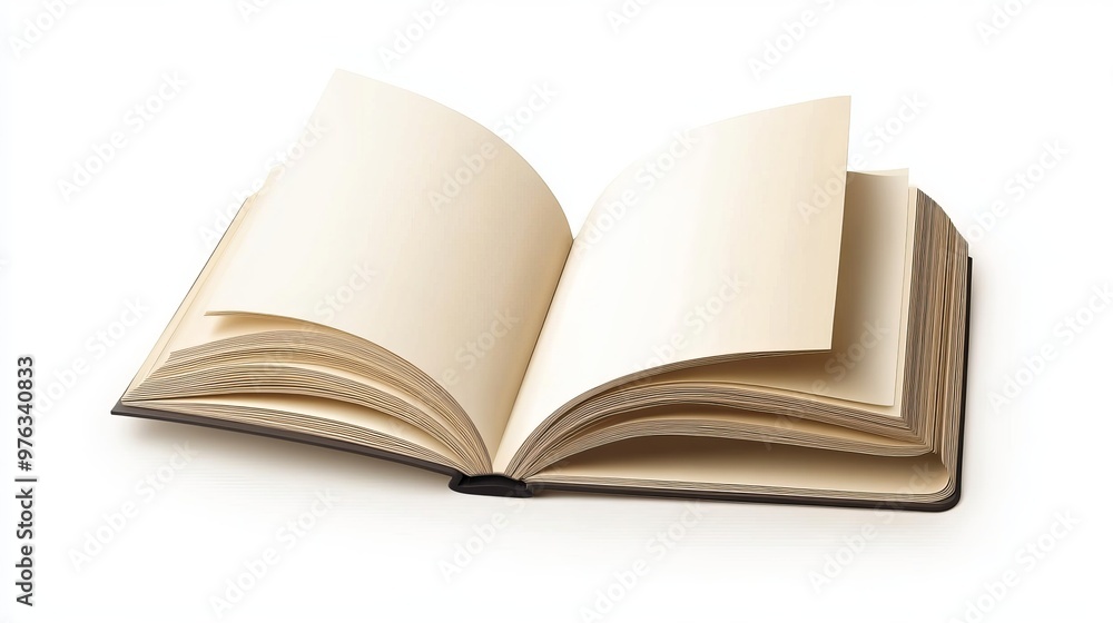 Vector mockup of a booklet showing an opened vertical magazine brochure or notebook template isolated on a white background 3D illustration Vector mockup of a booklet showing an opened vertical magazine brochure or notebook template isolated on a white background 3D illustration