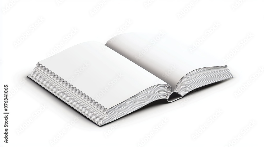 Vector mockup template of a blank closed magazine book booklet or brochure isolated on a white background Vector mockup template of a blank closed magazine book booklet or brochure isolated on a white background