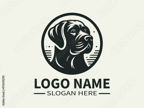 Labrador Retriever Logo Design, Labrador, Golden Retriever, Friendly Retriever, Family Dog