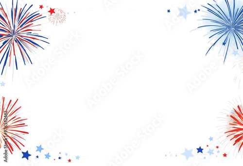 Fireworks Frame on a transparent background