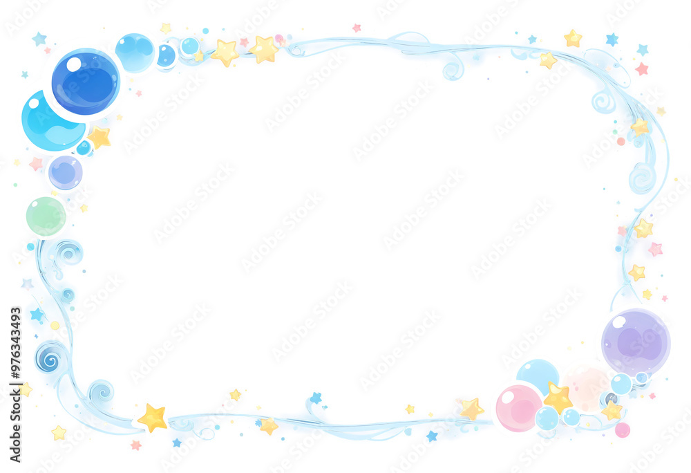 Blue and Pink Bubble Frame on transparent background Blue and Pink Bubble Frame on transparent background