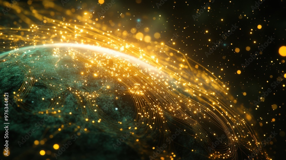 Fototapeta premium 3D Internet Business Communication Technology with Global Network and Telecommunication 