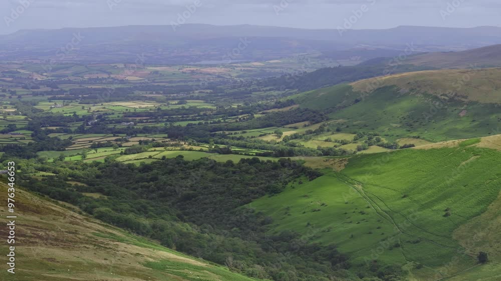 Rural fields and hills in Mid Wales and Brecon Beacons Rural fields and hills in Mid Wales and Brecon Beacons