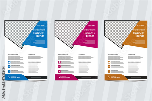 Corporate business flyer template design set,flayer design 2 set,corporate business flyer template design, business marketing flyer,Case Study Layout Flyer. Minimalist Business Report with Simple.