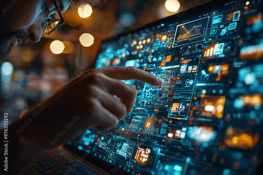 An online shopping interface with personalized recommendations based on browsing history. Concept of targeted marketing. An online shopping interface with personalized recommendations based on browsing history. Concept of targeted marketing.